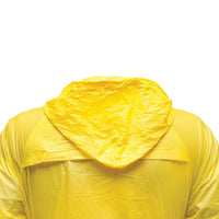Mantella con cappuccio impermeabile taglia M in PVC, con 2 tasche, chiusura con bottoni a pressione, gialla Breckner Germany