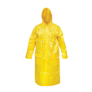 Mantella con cappuccio impermeabile taglia XL in poliestere con membrana in PVC, aperture di ventilazione, 2 tasche e cerniera, gialla Breckner Germany