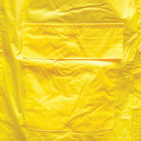 Mantella con cappuccio impermeabile taglia XL in poliestere con membrana in PVC, aperture di ventilazione, 2 tasche e cerniera, gialla Breckner Germany