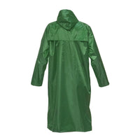 Mantella con cappuccio impermeabile taglia XL in poliestere con membrana in PVC, aperture di ventilazione, 2 tasche e cerniera, verde Breckner Germany