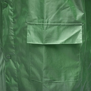 Mantella con cappuccio impermeabile taglia XL in poliestere con membrana in PVC, aperture di ventilazione, 2 tasche e cerniera, verde Breckner Germany