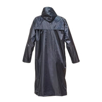 Mantella con cappuccio impermeabile taglia XXL in poliestere con membrana in PVC, aperture di ventilazione, 2 tasche e cerniera, blu navy Breckner Germany