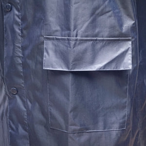 Mantella con cappuccio impermeabile taglia XXL in poliestere con membrana in PVC, aperture di ventilazione, 2 tasche e cerniera, blu navy Breckner Germany