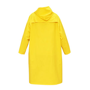 Mantella con cappuccio impermeabile taglia XXL in poliestere e PVC con aperture di ventilazione, 2 tasche e cerniera, gialla Breckner Germany
