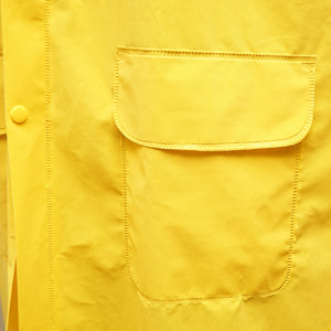 Mantella con cappuccio impermeabile taglia XXXL in poliestere e PVC con aperture di ventilazione, 2 tasche e cerniera, gialla Breckner Germany