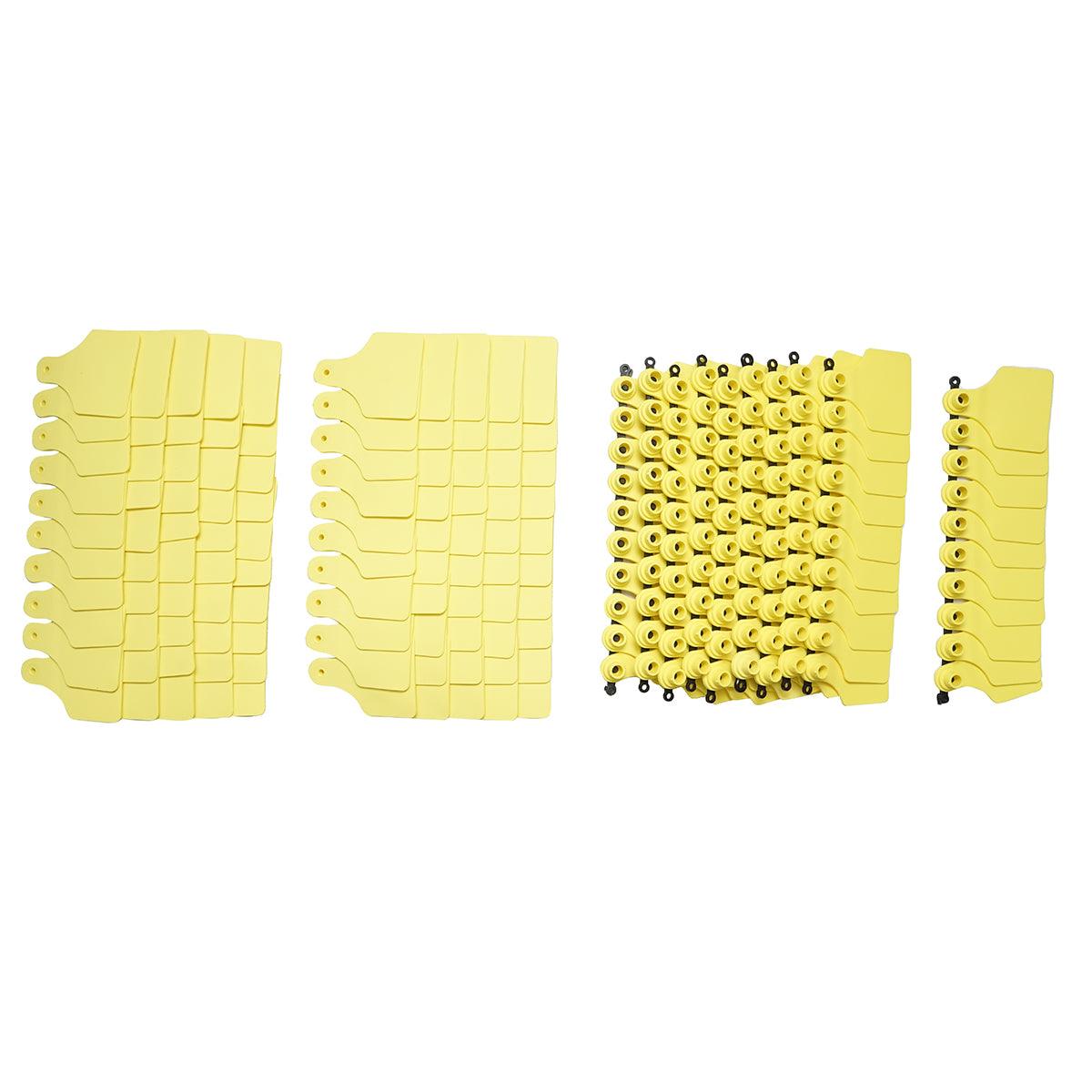 Marchi Auricolari Per Bovini Set Marchi Auricolari In Plastica Per Bestiame gialle 60x77mm per mucche