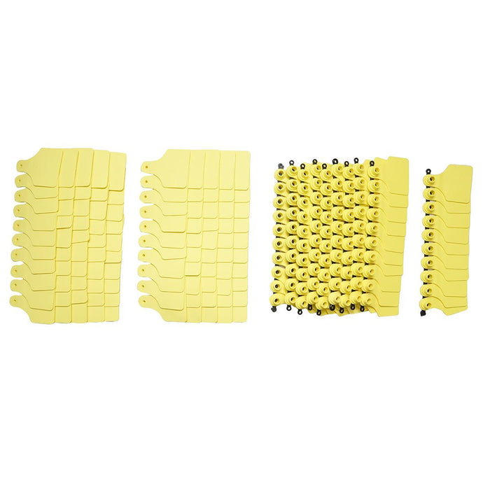 Marchi Auricolari Per Bovini Set Marchi Auricolari In Plastica Per Bestiame gialle 60x77mm per mucche