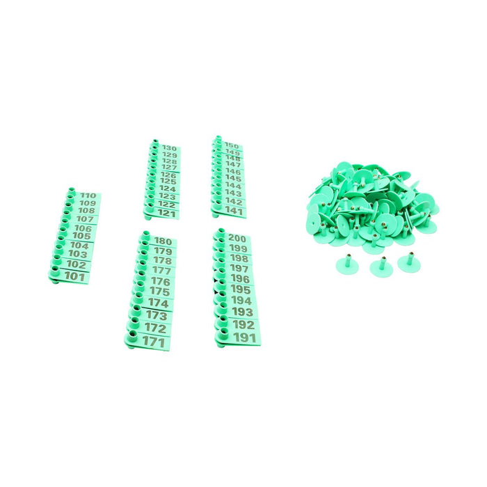 Marchio Auricolare Numerato 101-200 Marchi Auricolari Per Ovini Set Marchi Auricolari In Plastica Per Bestiame