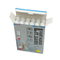 Marker per vernice gialla a base di olio, impermeabile, ad asciugatura rapida, confezione da 12 pezzi