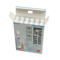 Marker per vernice rossa a base di olio, impermeabile, ad asciugatura rapida, confezione da 12 pezzi