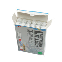 Marker per vernice verde a base di olio, impermeabile, ad asciugatura rapida, confezione da 12 pezzi