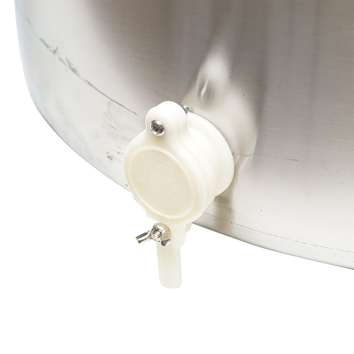 Maturatore in acciaio inox con coperchio per miele, capacità 300 kg