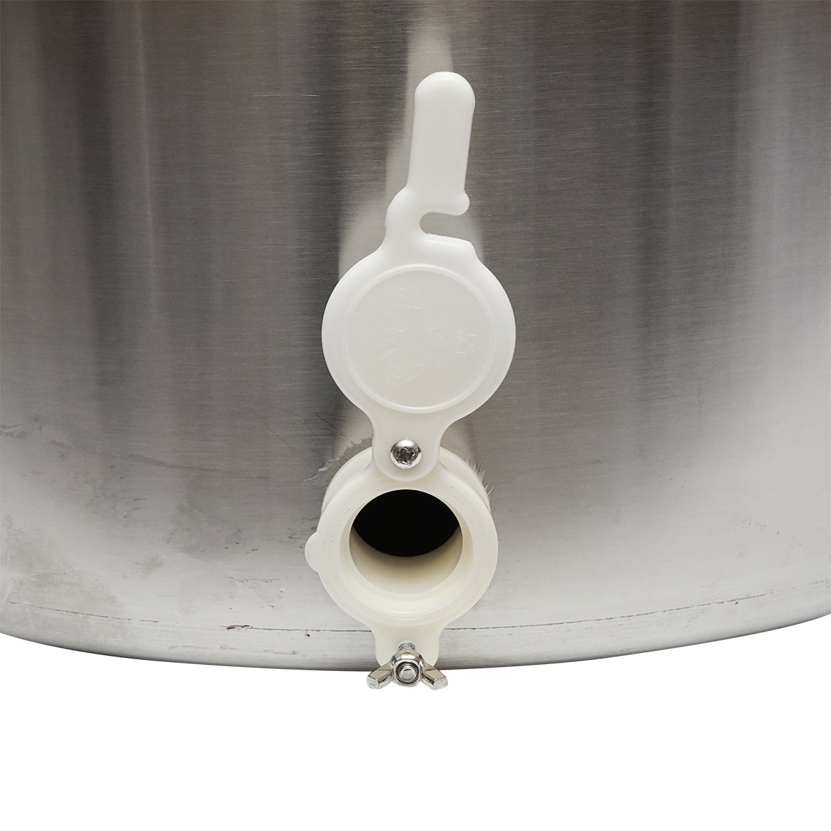 Maturatore in acciaio inox con coperchio per miele, capacità 300 kg