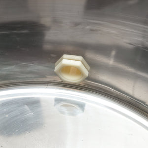 Maturatore in acciaio inox con coperchio per miele, capacità 300 kg