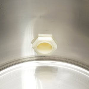 Maturatore in acciaio inox con coperchio per miele, capacità 50 kg