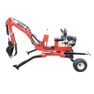 Mini escavatore per Quad con motore 15CV, 420CC a benzina, rimorchiabile, rotazione a 360 gradi, Escavatore per ATV