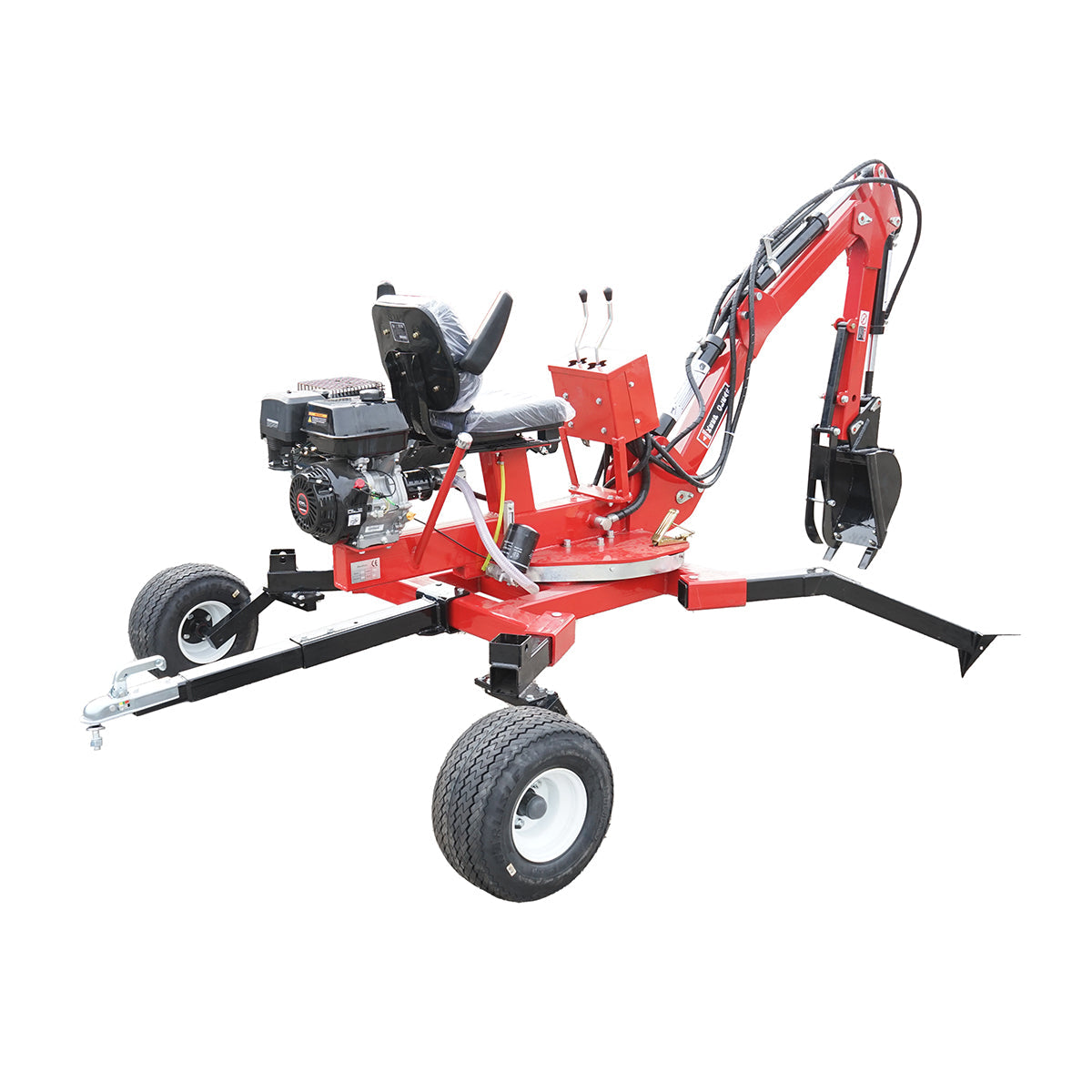 Mini escavatore per Quad con motore 15CV, 420CC a benzina, rimorchiabile, rotazione a 360 gradi, Escavatore per ATV