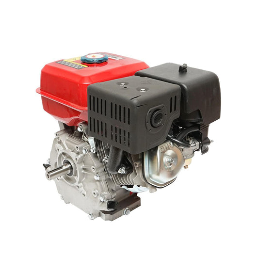 Motore a benzina 9 CV, 4 tempi 242CV, Motore a Scoppio con Albero cilindrico scanalato Ø 25 mm e, Avviamento a Strappo Breckner Germany