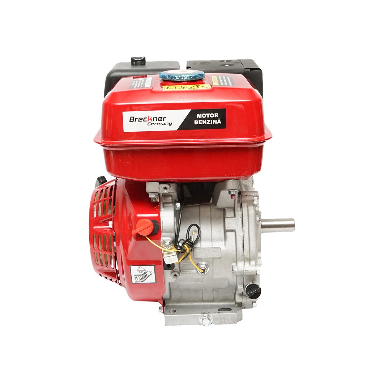 Motore a benzina 9 CV, 4 tempi 242CV, Motore a Scoppio con Albero cilindrico scanalato Ø 25 mm e, Avviamento a Strappo Breckner Germany