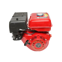 Motore a benzina 9 CV, 4 tempi 242CV, Motore a Scoppio con Albero cilindrico scanalato Ø 25 mm e, Avviamento a Strappo Breckner Germany