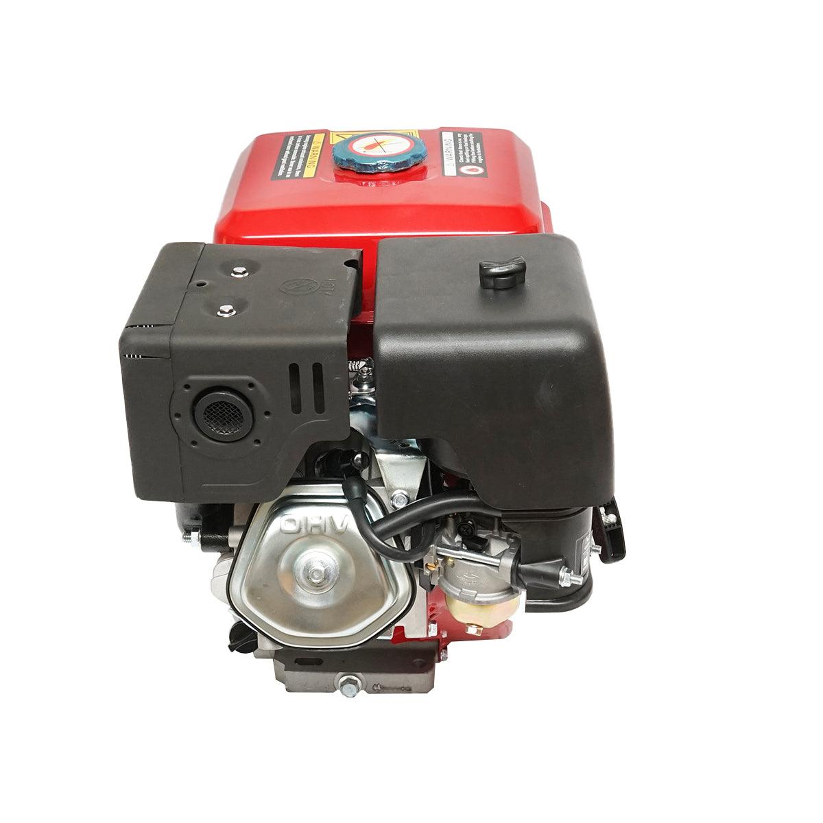 Motore a benzina 9 CV, 4 tempi 242CV, Motore a Scoppio con Albero cilindrico scanalato Ø 25 mm e, Avviamento a Strappo Breckner Germany