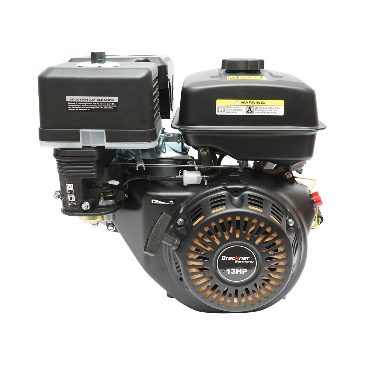 Motore a Scoppio 13 CV 389cc, Motore a Benzina 4 Tempi con Albero cilindrico Ø 25 mm e, Avviamento a Strappo Breckner Germany