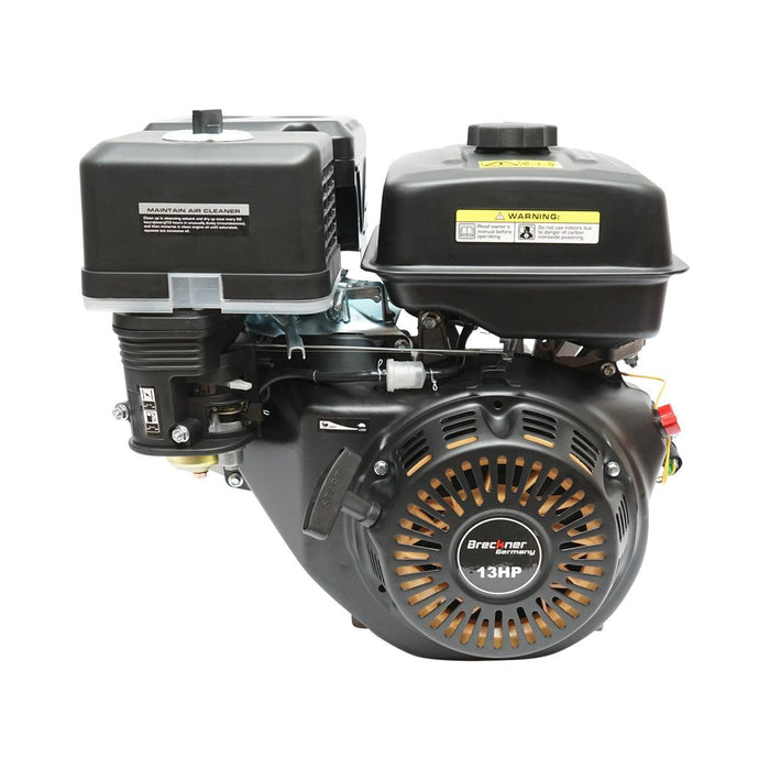 Motore a Scoppio 13 CV 389cc, Motore a Benzina 4 Tempi con Albero cilindrico Ø 25 mm e, Avviamento a Strappo Breckner Germany