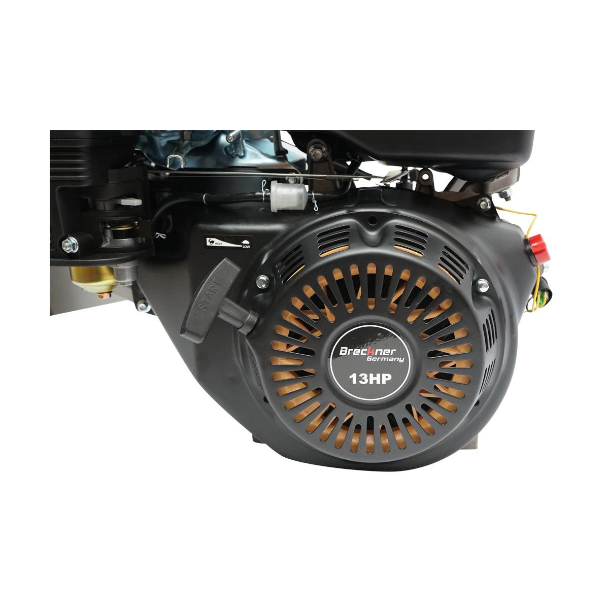 Motore a Scoppio 13 CV 389cc, Motore a Benzina 4 Tempi con Albero cilindrico Ø 25 mm e, Avviamento a Strappo Breckner Germany