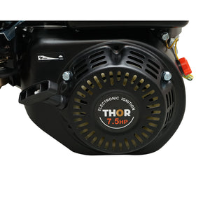 Motore a scoppio con puleggia, 7,5 HP, 4 tempi, 212 cc, asse da 20 mm, avviamento a corda THOR