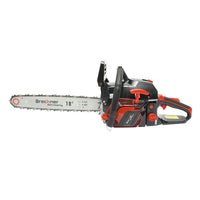 Motosega a benzina con motore a 2 tempi 2.4Kw, 8500rpm. 58cc. con lama 18/20", Motosega a sccoppio Breckner Germany