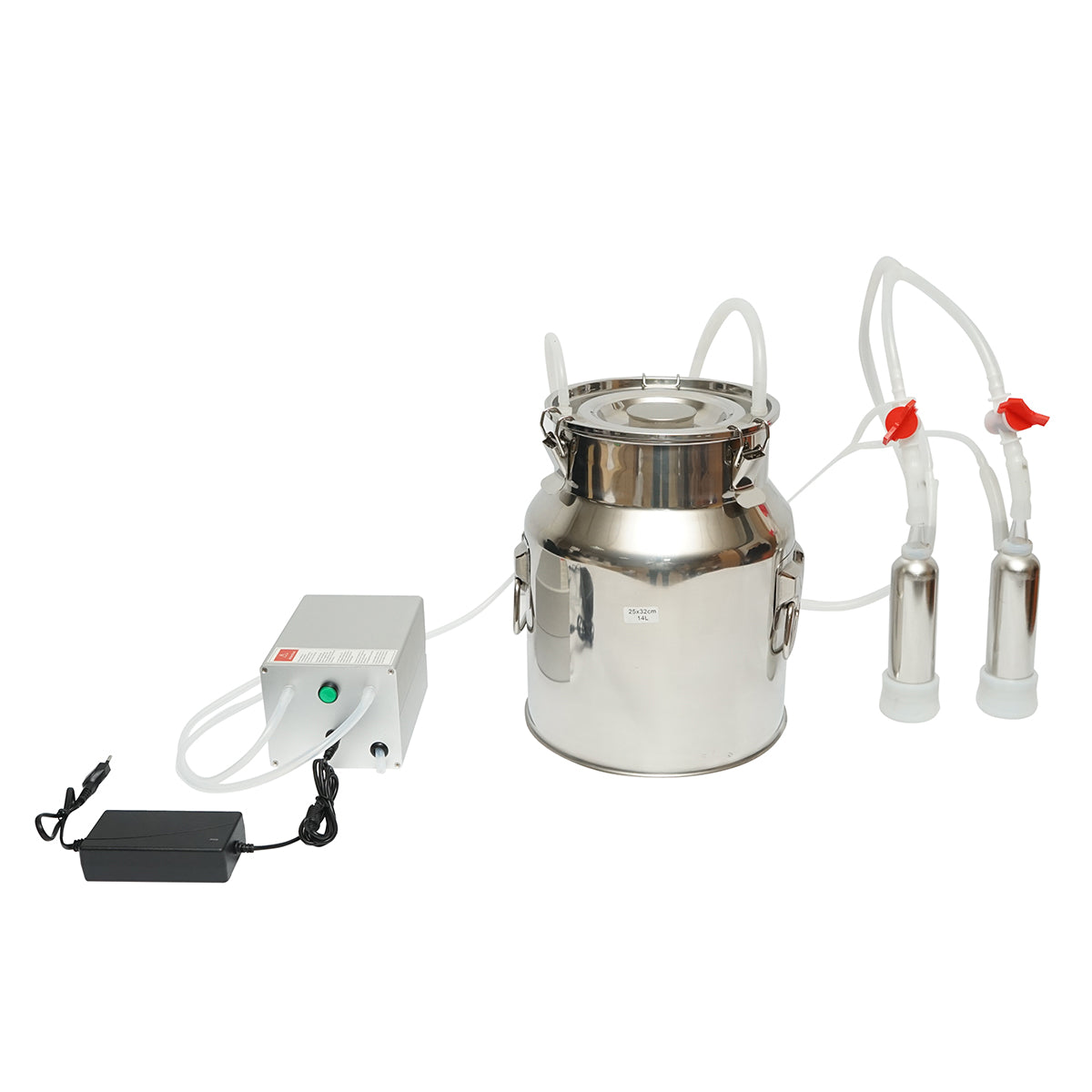 MUNGITRICE 60W CON 1 STAZIONE E SERBATOIO IN ACCIAIO INOX DA 14 LITRI PER MUCCHE