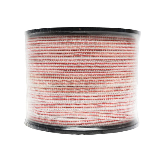 Nastro per recinto elettrico, Lunghezza 250 mt e Larghezza 10mm, 4x0.16mm SS, 13 Ohm/m, colore bianco-rosso, Recinzioni Elettriche Mezofarm