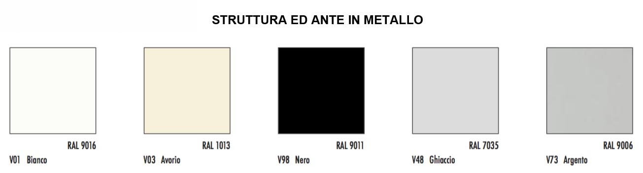 Armadio archiviazione documenti con ante scorrevoli in melaminico cm. 120x45x155h