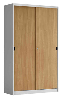 Armadio archiviazione documenti con ante scorrevoli in melaminico cm. 120x45x155h