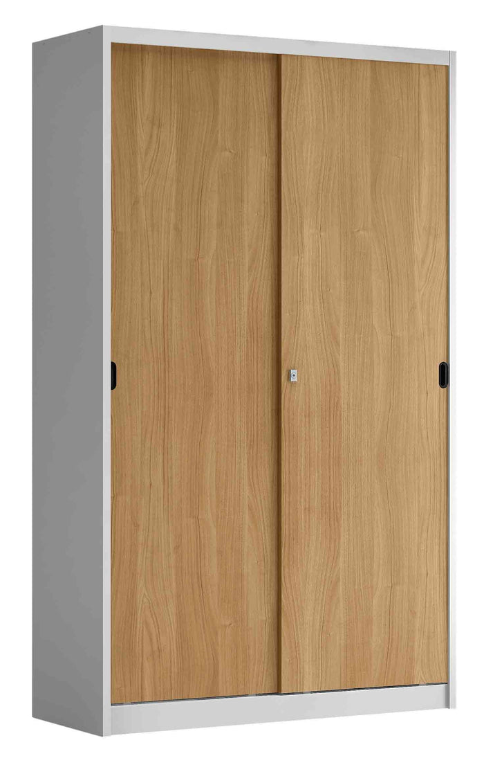 Armadio archiviazione documenti con ante scorrevoli in melaminico cm. 120x45x155h