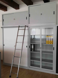 Armadio archiviazione documenti con ante scorrevoli in melaminico cm. 120x45x155h