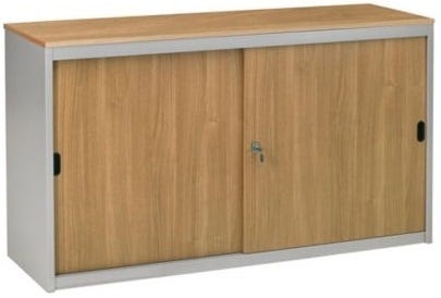 Armadio archivio ufficio ad ante scorrevoli in legno verniciato cm. 150x45x69h