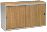 Armadio archivio ufficio ad ante scorrevoli in legno verniciato cm. 150x45x69h