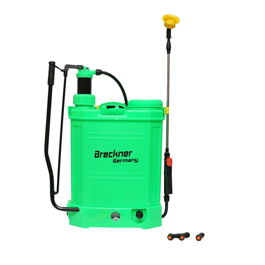 Nebulizzatore a Spalla 16 L Pompa Irroratrice Spruzzatore Pompa a zaino ELETTRICA MANUALE BATTERIA 12V 8Ah 3.1 l/min Breckner Germany