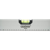 Nivella magnetica in alluminio, 1000mm, con 3 bolle di livello e righello graduato 0-100cm, Crownman