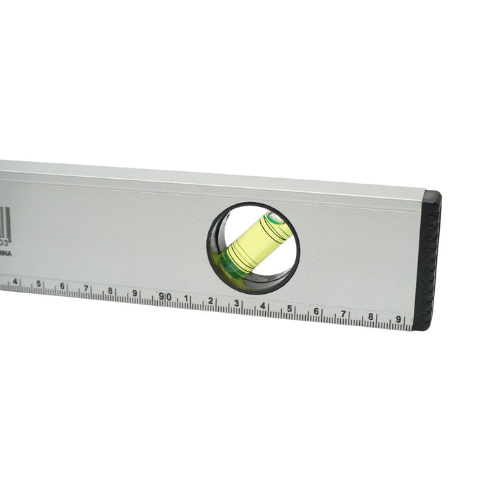 Nivella magnetica in alluminio, 1000mm, con 3 bolle di livello e righello graduato 0-100cm, Crownman