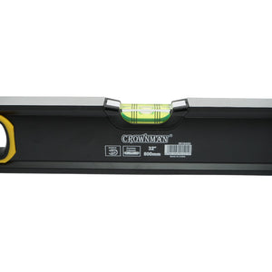 Nivella magnetica in alluminio, 800mm, con 3 bolle di livello e 2 manici, Crownman