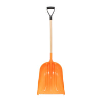 Pala da neve in polipropilene con manico in legno da 1200 mm