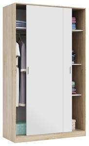 ARMADIO DUE ANTE SCORREVOLI E TRE RIPIANI LATERALI ROVERE CM. 120X50X200H