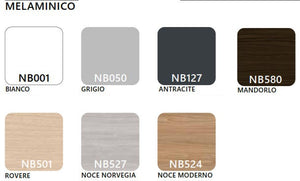 Armadio in legno ad ante battenti per ufficio cm. 90x33,7x117,6h