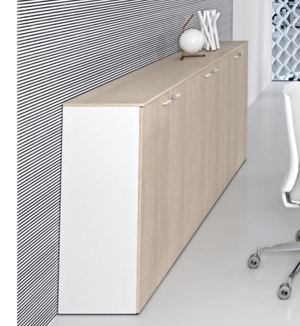 Armadio in melaminico ad ante battenti con 2 ripiani cm. 90x33,7x117,6h