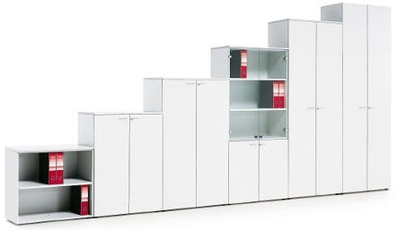 Armadio in melaminico con ante in vetro e 2 ripiani cm. 90x33,7x117,6h