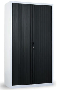 Armadio in metallo a serrandina per archiviazione faldoni cm. 120x47x200h