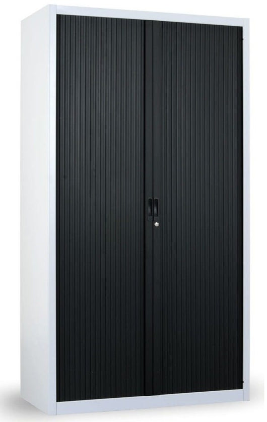 Armadio in metallo a serrandina per archiviazione faldoni cm. 120x47x200h