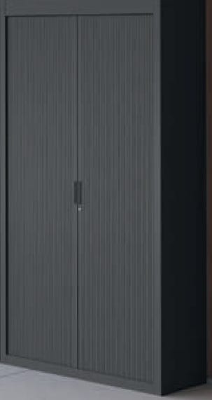 Armadio in metallo a serrandina per archiviazione faldoni cm. 120x47x200h